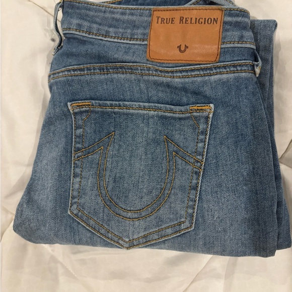 True Religion Denim - True Religion Women's Halle Mid Rise Super skinny Blue Jeans